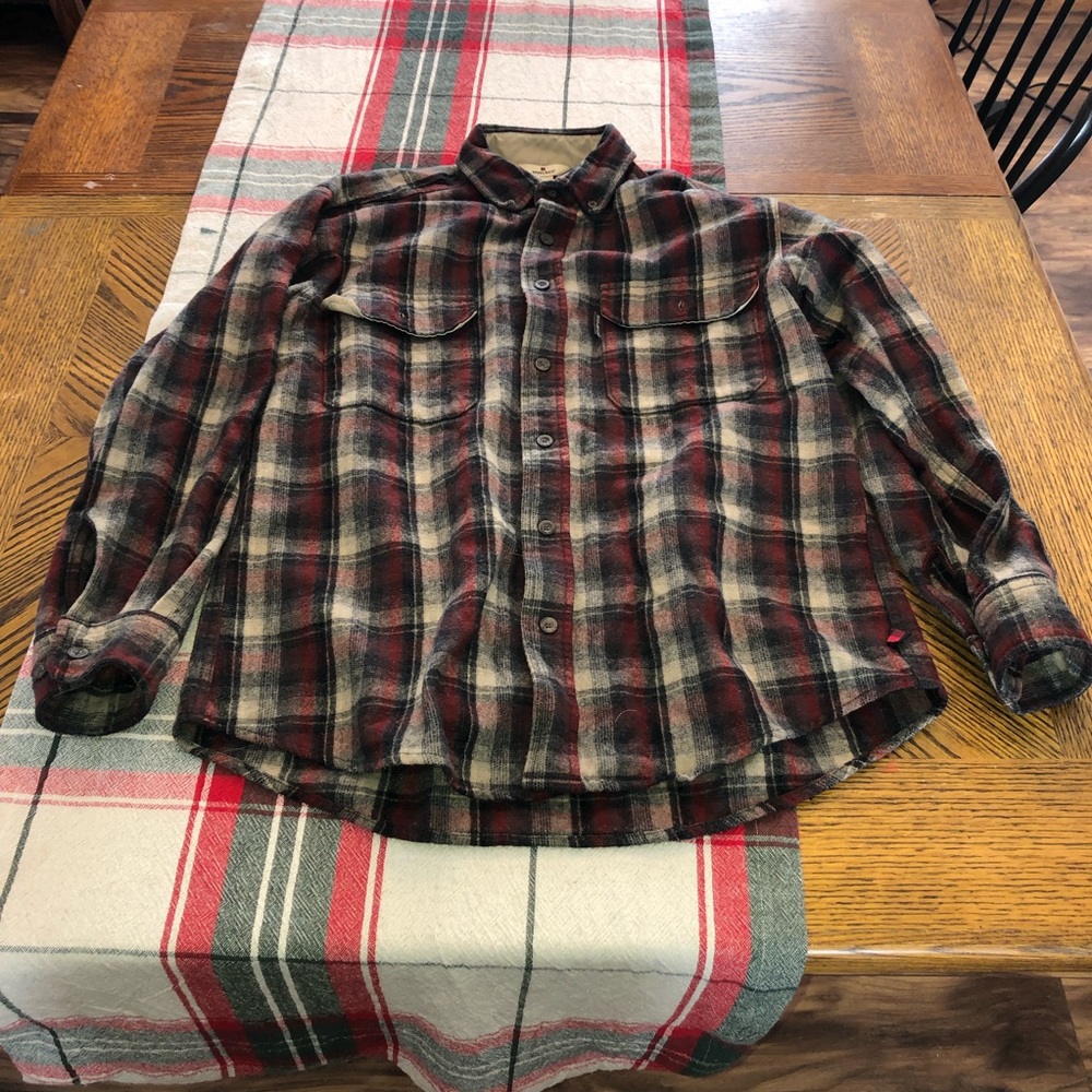 Woolrich Men’s Multi Color Button Up Plaid Flanne… - image 1